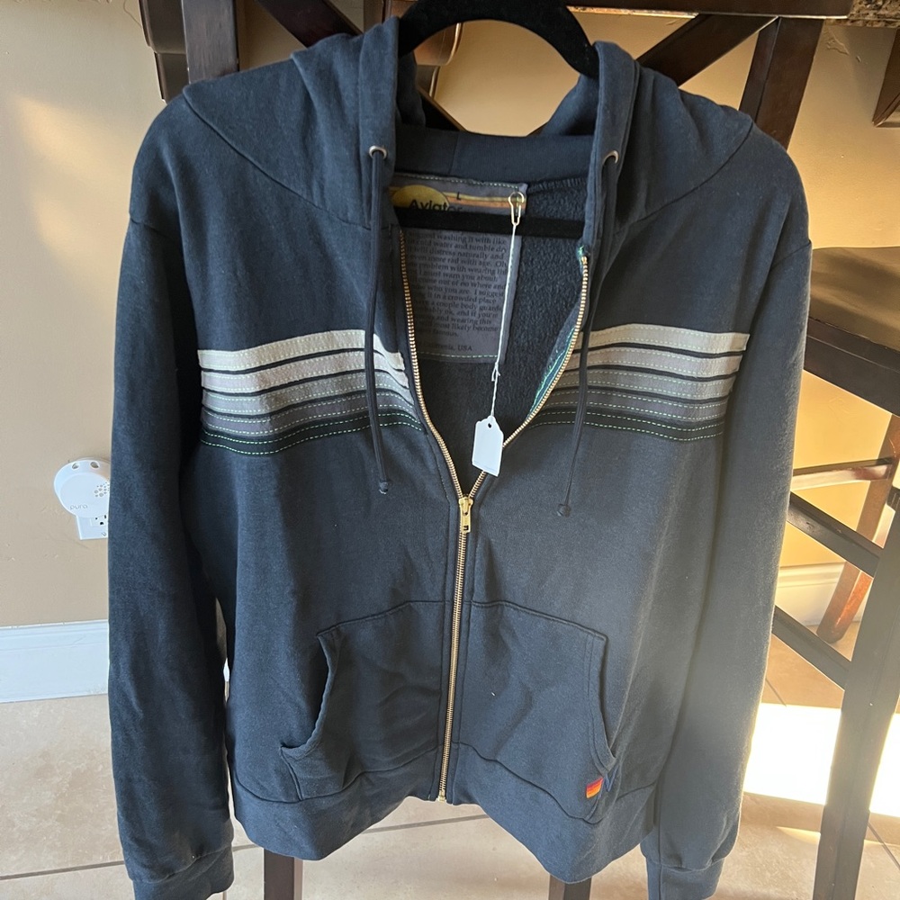 New Aviator Nation 5 STRIPE HOODIE